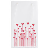 Heart Flowers Gift Bag - Red Klein Cadeauzakje (Achterkant)