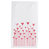 Heart Flowers Gift Bag - Red Klein Cadeauzakje (Voorkant)