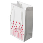 Heart Flowers Gift Bag - Red Klein Cadeauzakje (Achterkant Gekanteld)