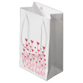 Heart Flowers Gift Bag - Red Klein Cadeauzakje (Voorkant Gekanteld)
