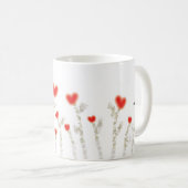 "Heart Flowers" koffie mok (Voorkant rechts)