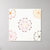 Heart Flowers op Light Beige Canvas Afdruk (Voorkant)