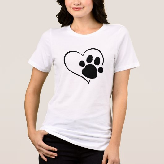 Heart for Dogs Tri-Blend Shirt (Voorkant)