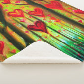 Heart Forest Sherpa Blanket Deken (3/4)