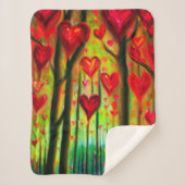 Heart Forest Sherpa Blanket Deken (Voorkant)