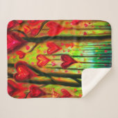 Heart Forest Sherpa Blanket Sherpa Deken (Voorkant (horizontaal))