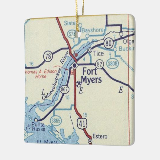 Heart Fort Myers Florida Keramisch Ornament (Links)