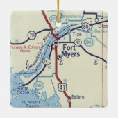 Heart Fort Myers Florida Keramisch Ornament (Achterkant)