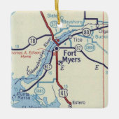 Heart Fort Myers Florida Keramisch Ornament (Voorkant)