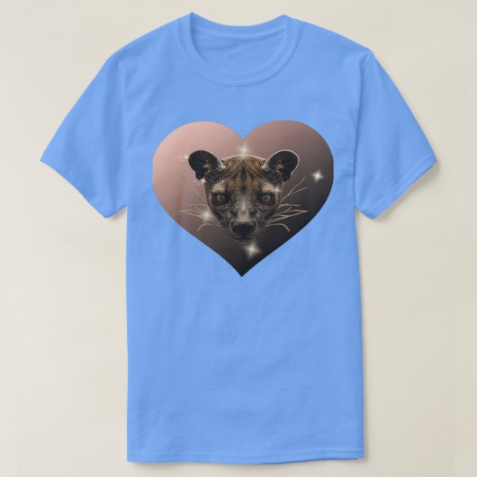 Heart fossa gezicht schattig design schattig meisj t-shirt (Design voorkant)