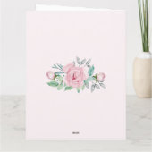 Heart Foto Collage Pink Peony Birthday Kaart (Achterkant)