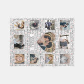 Heart Foto Collage True Love Valentijn of Weddensc Fleece Deken (Voorkant (Horizontaal))