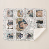 Heart Foto Collage True Love Valentijn of Weddensc Sherpa Deken (Voorkant (horizontaal))
