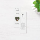 Heart Foto Funeral Memorial Poem Bladwijzer Kaart (Bureau)