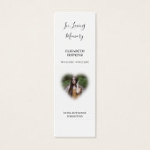 Heart Foto Funeral Memorial Poem Bladwijzer Kaart (Voorkant)