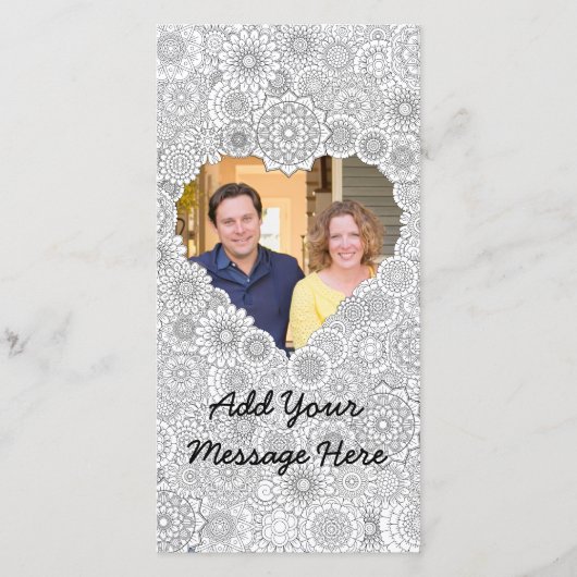 Heart Fotokaart Volwassenen op maat (Voorkant)