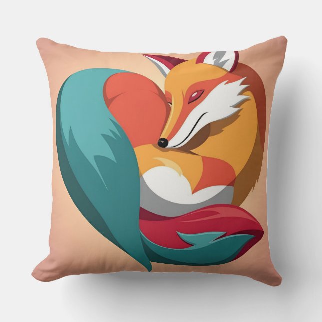 Heart Fox voor Moederdag Kussen (Voorkant)