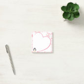 Heart Frame and Kawaii Penguin pink post it notes (Kantoor)