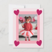 Heart Frame Kid Photo Valentine Card, Child School Notitiekaartje (Voorkant)