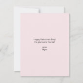 Heart Frame Kid Photo Valentine Card, Child School Notitiekaartje (Achterkant)