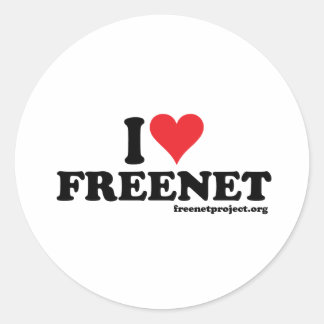 Heart Freenet Ronde Sticker