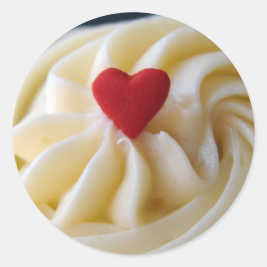Heart Frosting Ronde Sticker (Voorkant)