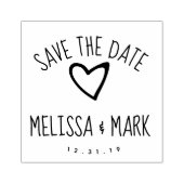 Heart Fun Lettering Save the Date Rubberstempel (Afrduk)