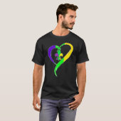 Heart Funny Fleur De Lis Cute Mardi Gras Women T-shirt (Voorkant volledig)
