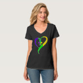 Heart Funny Fleur De Lis Cute Mardi Gras Women T-shirt (Voorkant volledig)