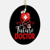 Heart Future Doctor Working Hospital Stethoscoop H Keramisch Ornament (Rechts)