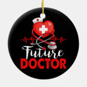 Heart Future Doctor Working Hospital Stethoscoop H Keramisch Ornament (Achterkant)