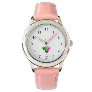 Heart Fuzzies Kinderen roze lederen bandhorloge Horloge