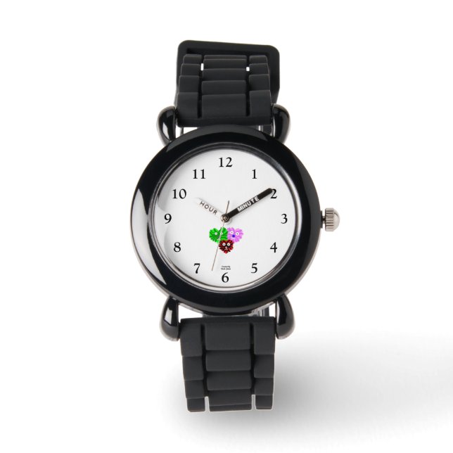 Heart Fuzzies Kinderen Silver Glitter Strap Watch Horloge (Voorkant)