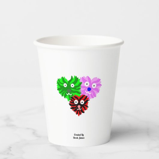 Heart Fuzzies Paper Cups Papieren Bekers (Voorkant)