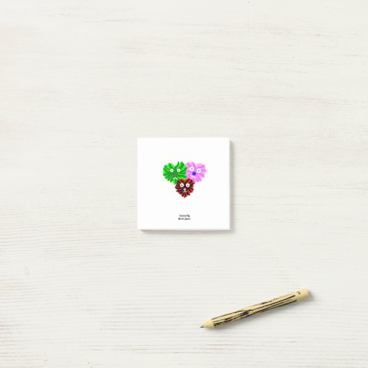Heart Fuzzies Post-it Notes (7,6 cm x 7,6 cm) (Op bureau)