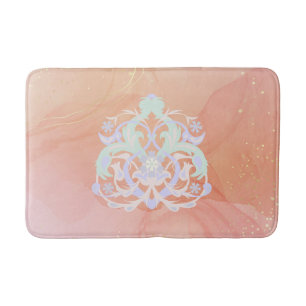 Heart Garden – Blauw en groen bloemendesign Badmat