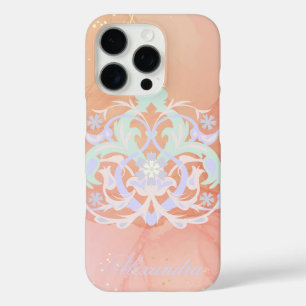 Heart Garden – Blauwe en groene bloemenkunst iPhone 16 Pro Hoesje