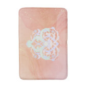 Heart Garden – Blue & Green Floral Design Badmat (Voorkant Verticaal)