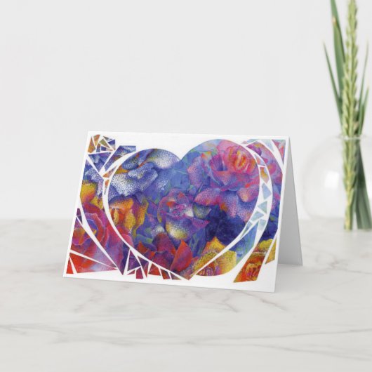 "Heart Garden" gevouwen bedankje Bedankkaart (Voorkant)