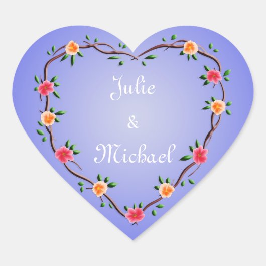 Heart Garland Hart Sticker (Voorkant)