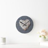 Heart-gekapt leder op de Pavementklok Ronde Klok (Huis)