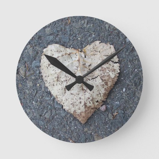 Heart-gekapt leder op de Pavementklok Ronde Klok (Voorkant)