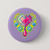 Heart Gem Pixel Art Button (Voorkant)