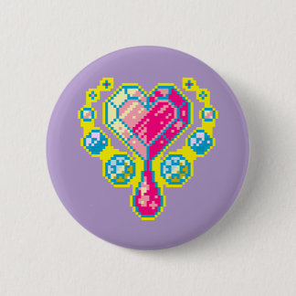 Heart Gem Pixel Art Button