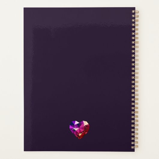 Heart Gemstone 2026 Purple Planner (Achterkant)