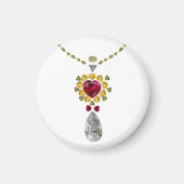 Heart Gemstone Art Magneet (Voorkant)