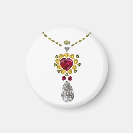 Heart Gemstone Art Magneet (Voorkant)