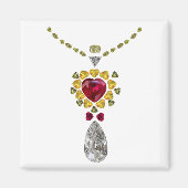 Heart Gemstone Art Magneet (Voorkant)