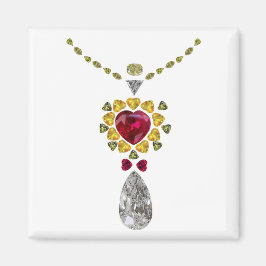 Heart Gemstone Art Magneet