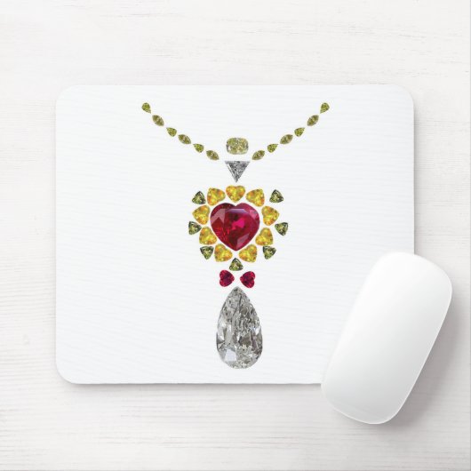 Heart Gemstone Art Muismat (Met muis)
